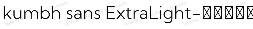 kumbh sans ExtraLight字体转换
